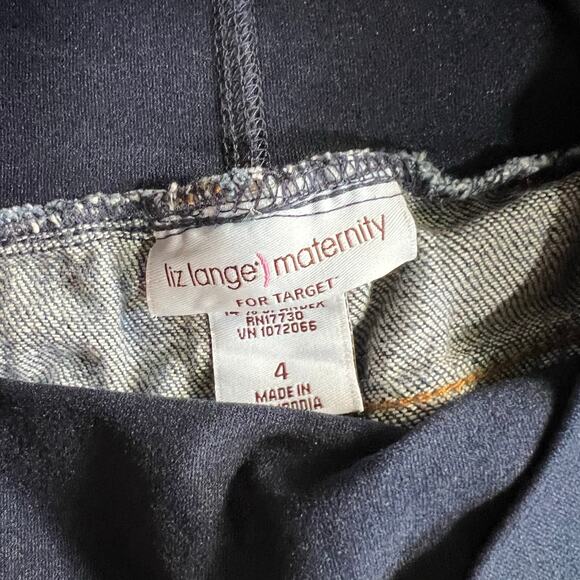 Liz Lange Maternity for Target Medium Wash Blue Jeans Size 4 Full Panel Denim - Picture 2 of 3